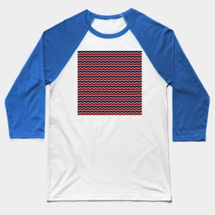 Red and Navy Blue Nautical Baseball T-Shirt